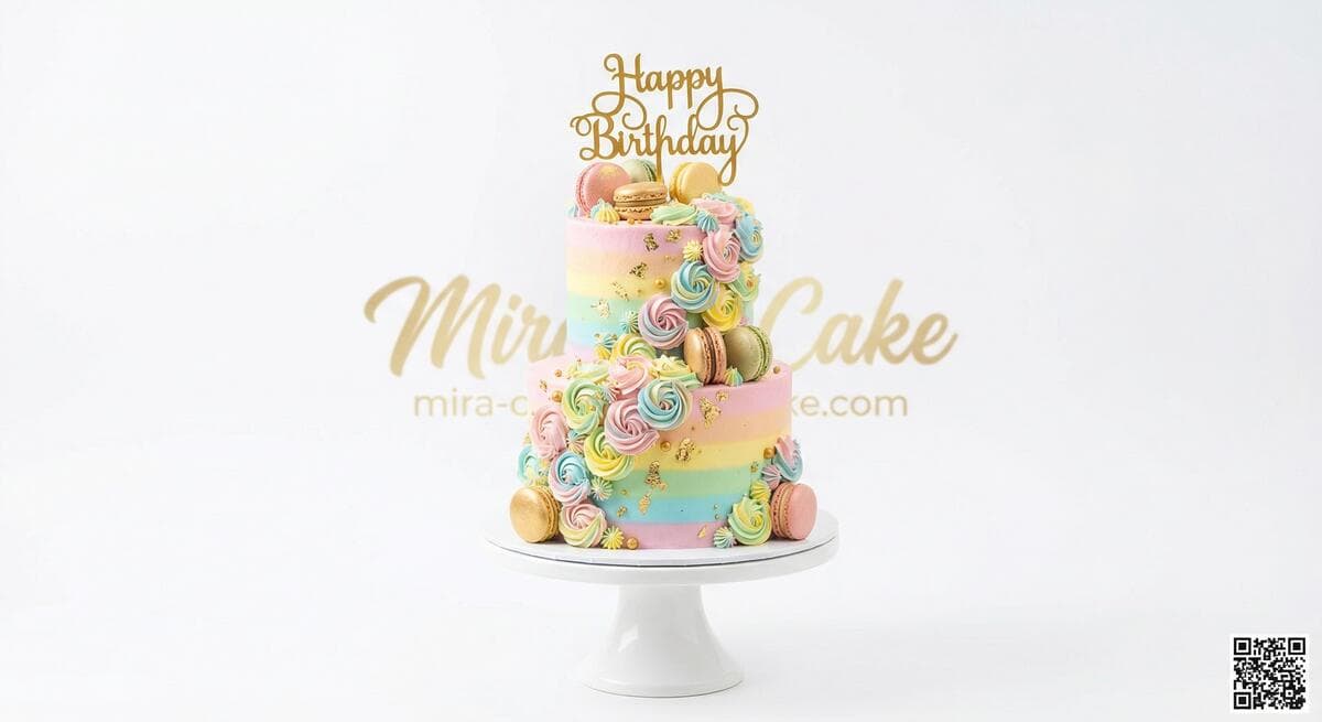 Custom birthday cake by Mira Cake Dubai