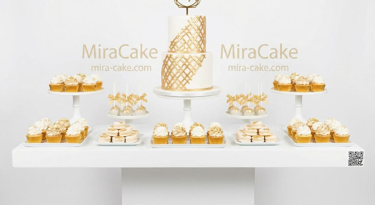 Corporate dessert table by Mira Cake Dubai